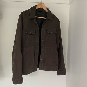 brown suede fall jacket